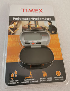 Timex Pedometer Podomètre Schrittzähler T5E011ME mit Großanzeige Entfernung Kalorien Uhrzeit im Flip-Case