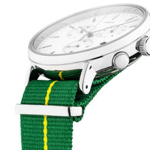 Laden Sie das Bild in den Galerie-Viewer, Timex Brazil Chronograph Herrenuhr TW2R26900 Stoppuhr Datum Textilband gelb grün NEU OVP. mit Box Papiere 2 Jahre Garantie
