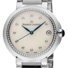Laden Sie das Bild in den Galerie-Viewer, Maurice Lacroix Fiaba Round Date Diamonds FA1004-SD502-170-1 Damenuhr Gehäuse/Band Edelstahl poliert mit 79 Diamanten NEU OVP. mit 2 Jahren Hersteller-Garantie Box Papiere