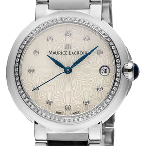 Maurice Lacroix Fiaba Round Date Diamonds FA1004-SD502-170-1 Damenuhr Gehäuse/Band Edelstahl poliert mit 79 Diamanten NEU OVP. mit 2 Jahren Hersteller-Garantie Box Papiere