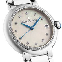 Laden Sie das Bild in den Galerie-Viewer, Maurice Lacroix Fiaba Round Date Diamonds FA1004-SD502-170-1 Damenuhr Gehäuse/Band Edelstahl poliert mit 79 Diamanten NEU OVP. mit 2 Jahren Hersteller-Garantie Box Papiere